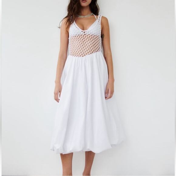 Zara Mesh Tank Balloon Skirt Dress - Picture 1 of 7